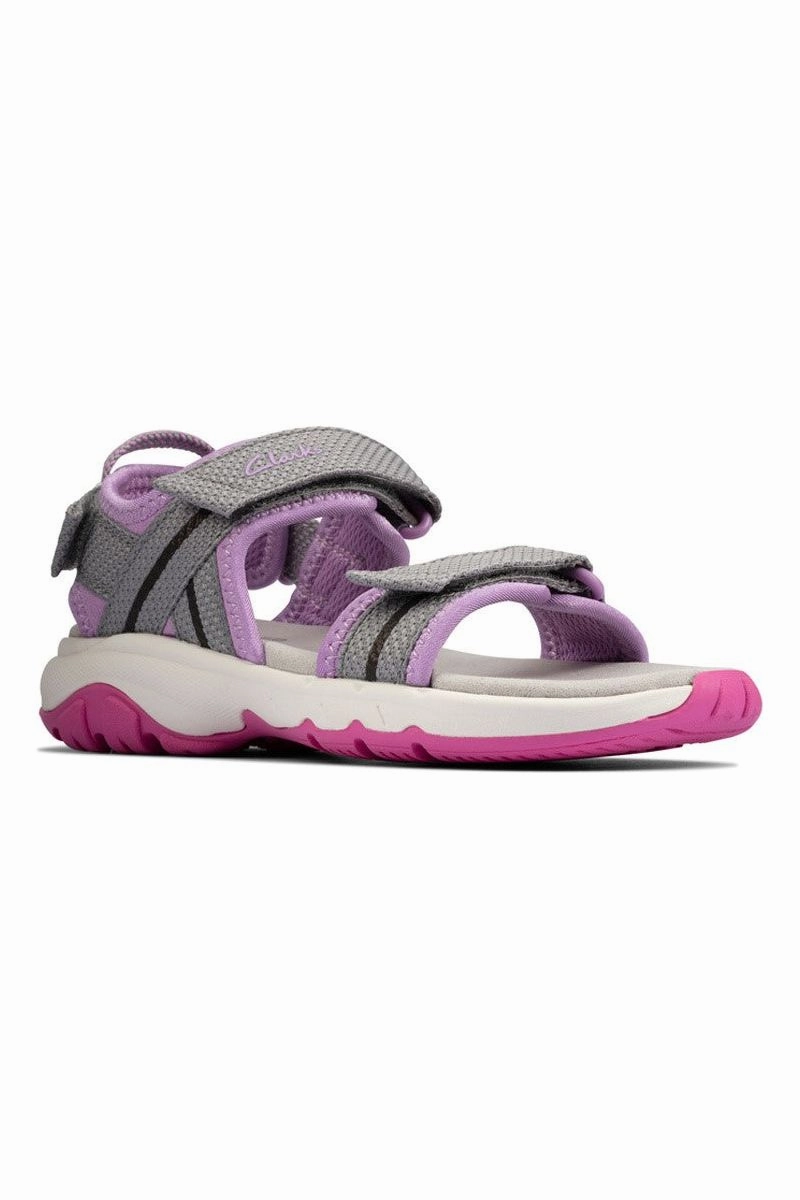 Clarks Expo Sea T girls sandal in dark Grey Ocean Mood
