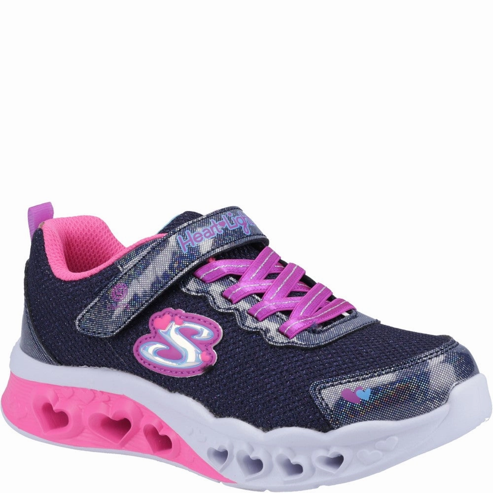 Skechers Flutter Heart Lights Bring Sparkle Trainers Everyday Move Model Day
