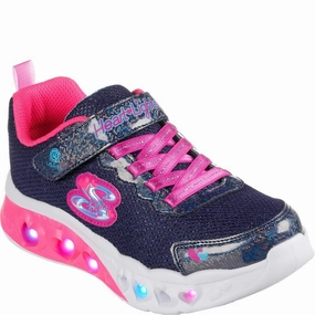 Skechers Flutter Heart Lights Bring Sparkle Trainers Cloud Step