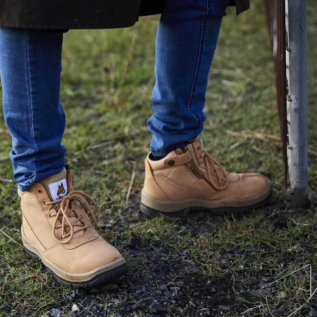 Mongrel 961050 Zipsider Non-Safety Soft Toe Work Boots - Wheat Best Way To Get Smell Out Of Work Boots