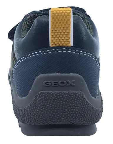 Geox Boy's J Artach Sneaker Shoes, Navy/Yellow Shoes Comparable To Asics Gel Kayano