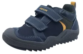 Geox Boy's J Artach Sneaker Shoes, Navy/Yellow Asics Wrestling Shoes Size 11
