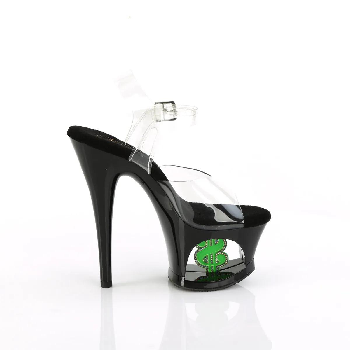 MOON-708USD Pleaser Clear/Neon Green Sexy Platform Shoes (Pole Dancing Heels) Venom Asics Shoes