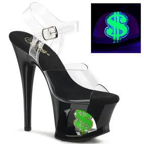 MOON-708USD Pleaser Clear/Neon Green Sexy Platform Shoes (Pole Dancing Heels) Asics Indoor Field Hockey Shoes