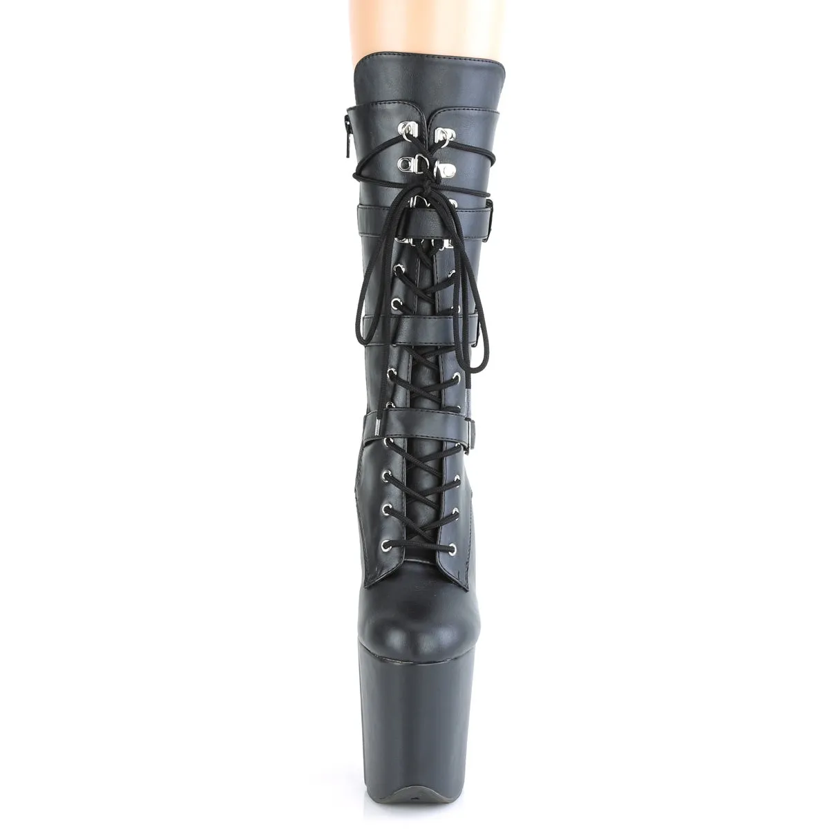 FLAMINGO-1053 Pleaser Black Faux Leather Sexy Platform Shoes (Pole Dancing Heels) Asics Toddler Shoes
