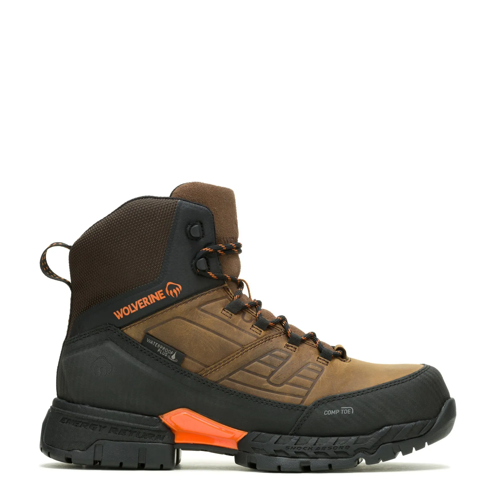 Men's Wolverine Boots, Surge LX EnergyBound 6-inch CarbonMax Work Boot Suede Canvas