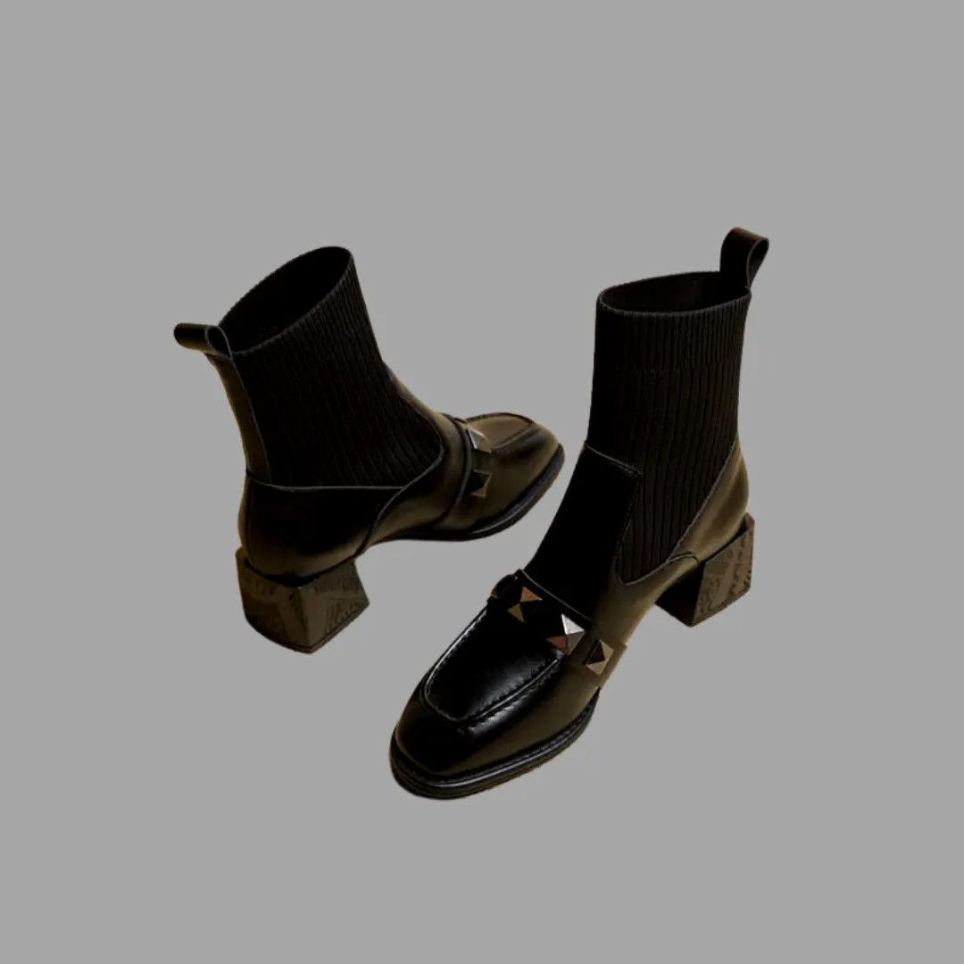 Shoes Adidas Chic Vegan Leather Sock Boots - Black