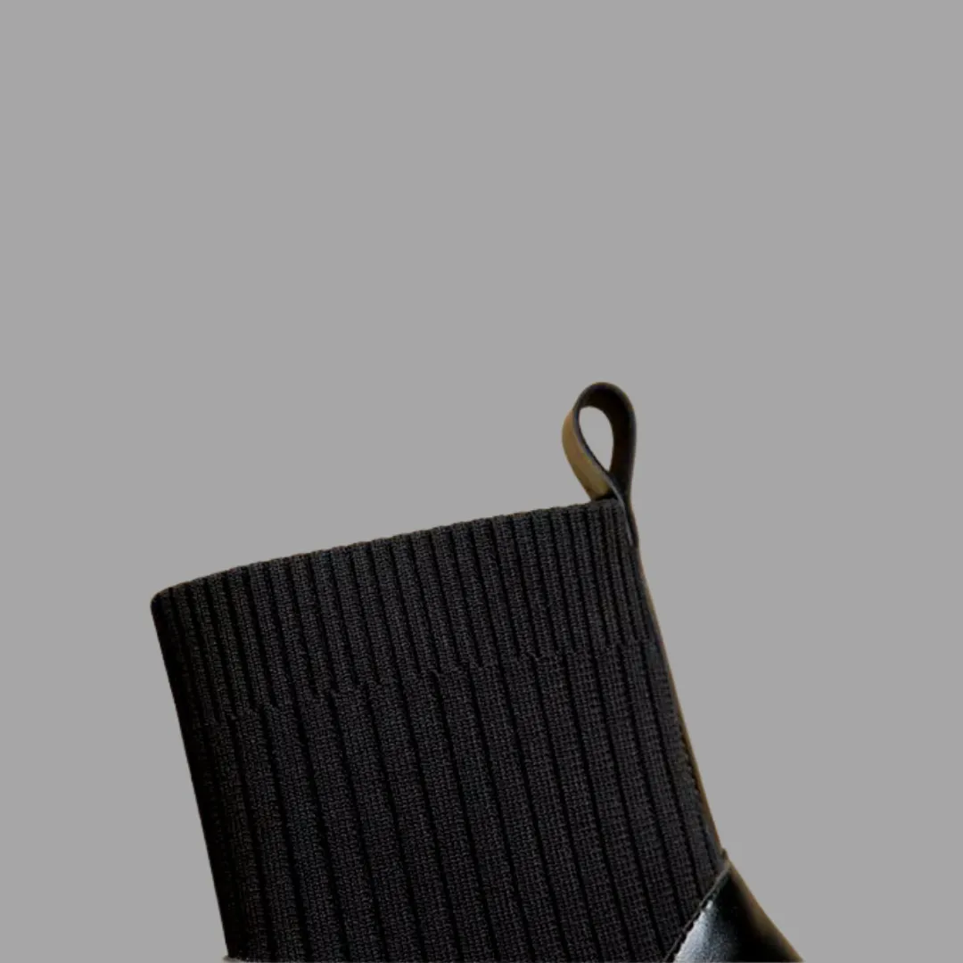 Adidas Ultraboost 23 Shoes Chic Vegan Leather Sock Boots - Black