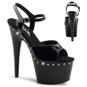 ADORE-709LS Pleaser Black Sexy Platform Shoes (Pole Dancing Heels) Asics Blast Running Shoes
