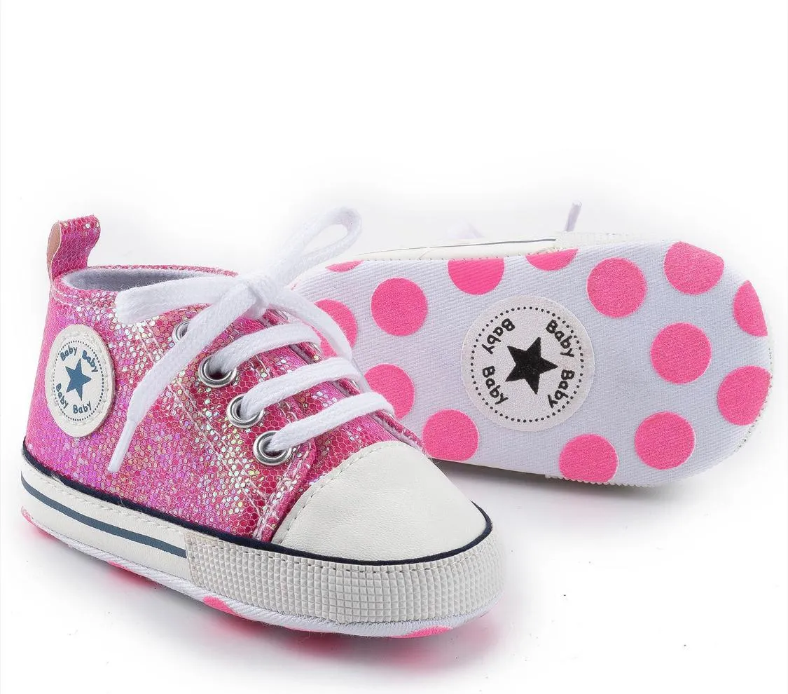 Asics Shoes Under 5000 Baby Girls Iridescent Sequins Shoes - Pink