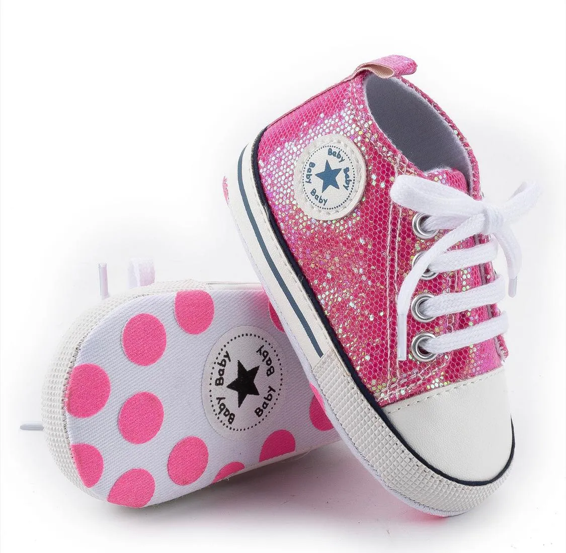 Baby Girls Iridescent Sequins Shoes - Pink Asics Gel Ultralyte Cheer Shoes