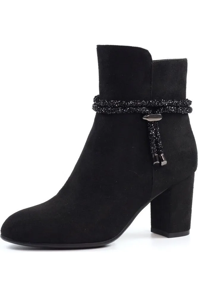Tear-resistant Secure Grip Lunar Fonda Black Ankle Boot GLX001