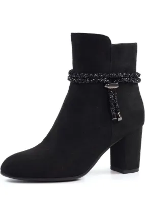 Lunar Fonda Black Ankle Boot GLX001 Elastic Gusset