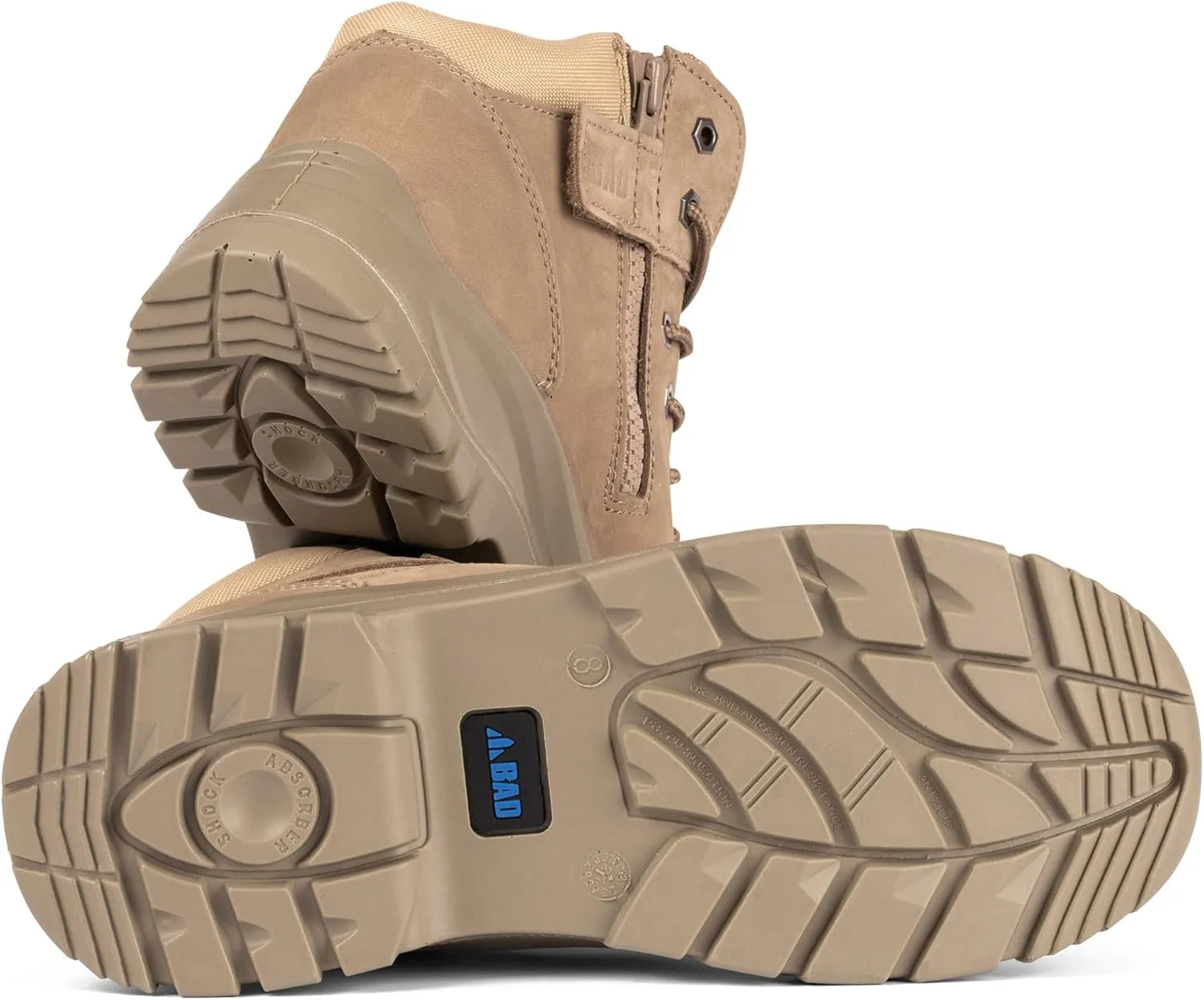 Baretraps Boots BAD Workwear Unisex Cyclone Side ZIP Tasmanian Leather Work Boots