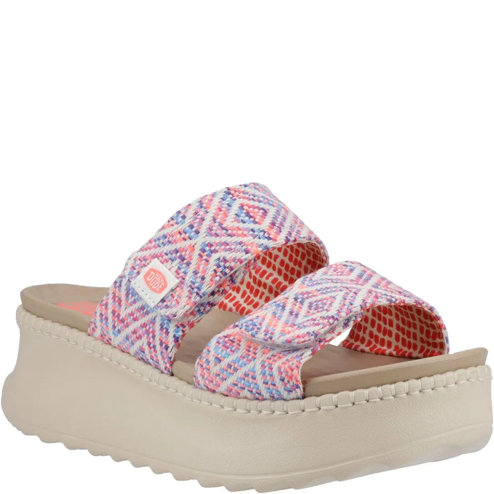 HEYDUDE Delray Slide Surf Baja Sandal Soft Mesh