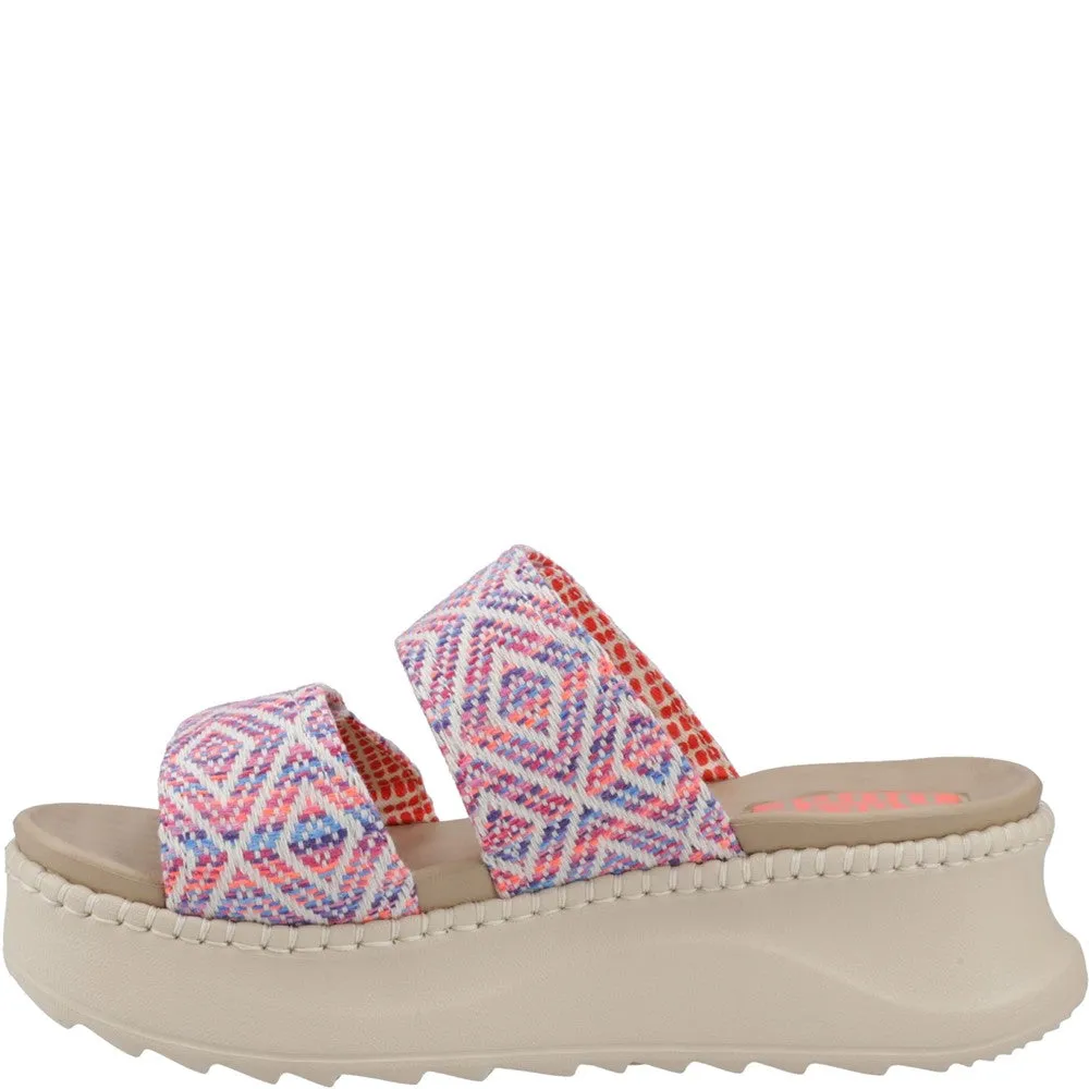 HEYDUDE Delray Slide Surf Baja Sandal Breathable mesh Comfy Flip-flops