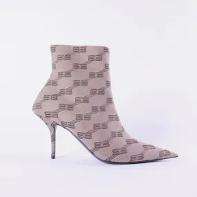 BALENCIAGA  Women's Square Knife 80mm Bootie BB Monogram Adidas Sport Shoes