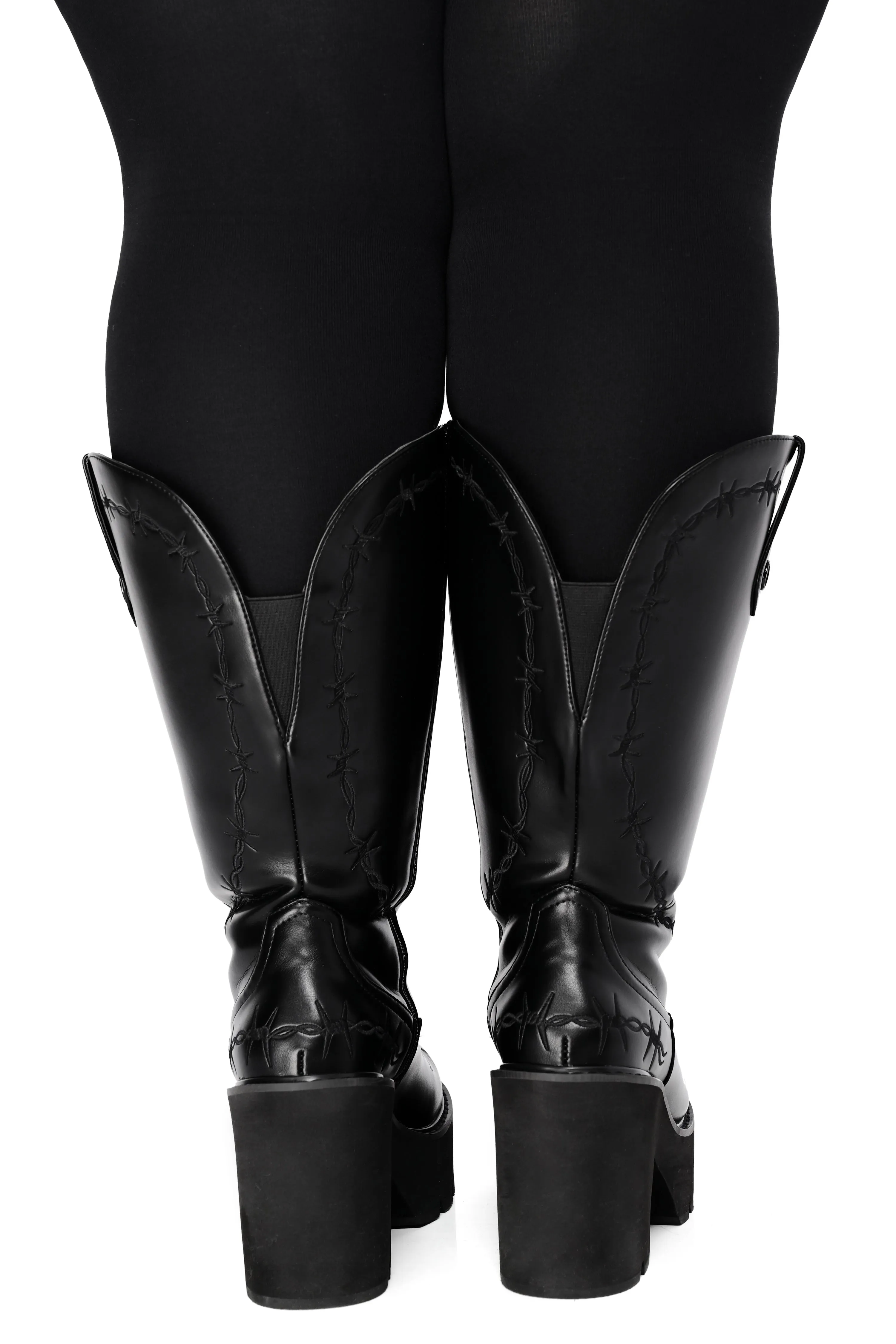 Adidas Low Shoes Barbed Wire Wide Calf Platform Cowboy Boots - No Restock! Size 6 left!