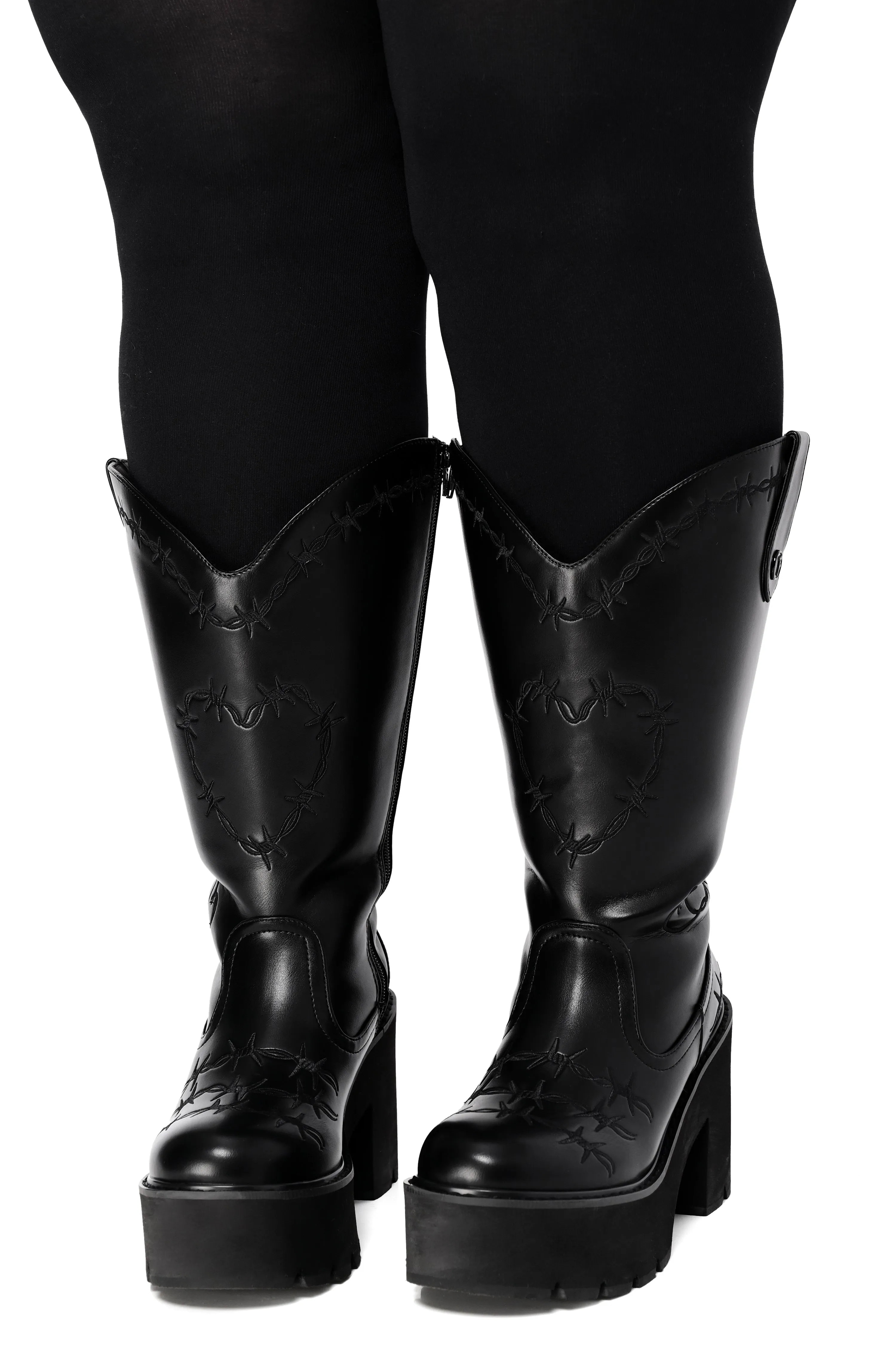 Adidas Waterproof Trail Running Shoes Barbed Wire Wide Calf Platform Cowboy Boots - No Restock! Size 6 left!