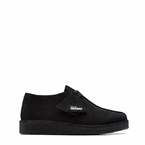 Trendy Loafers Clarks Originals Womens Desert Trek Black Suede