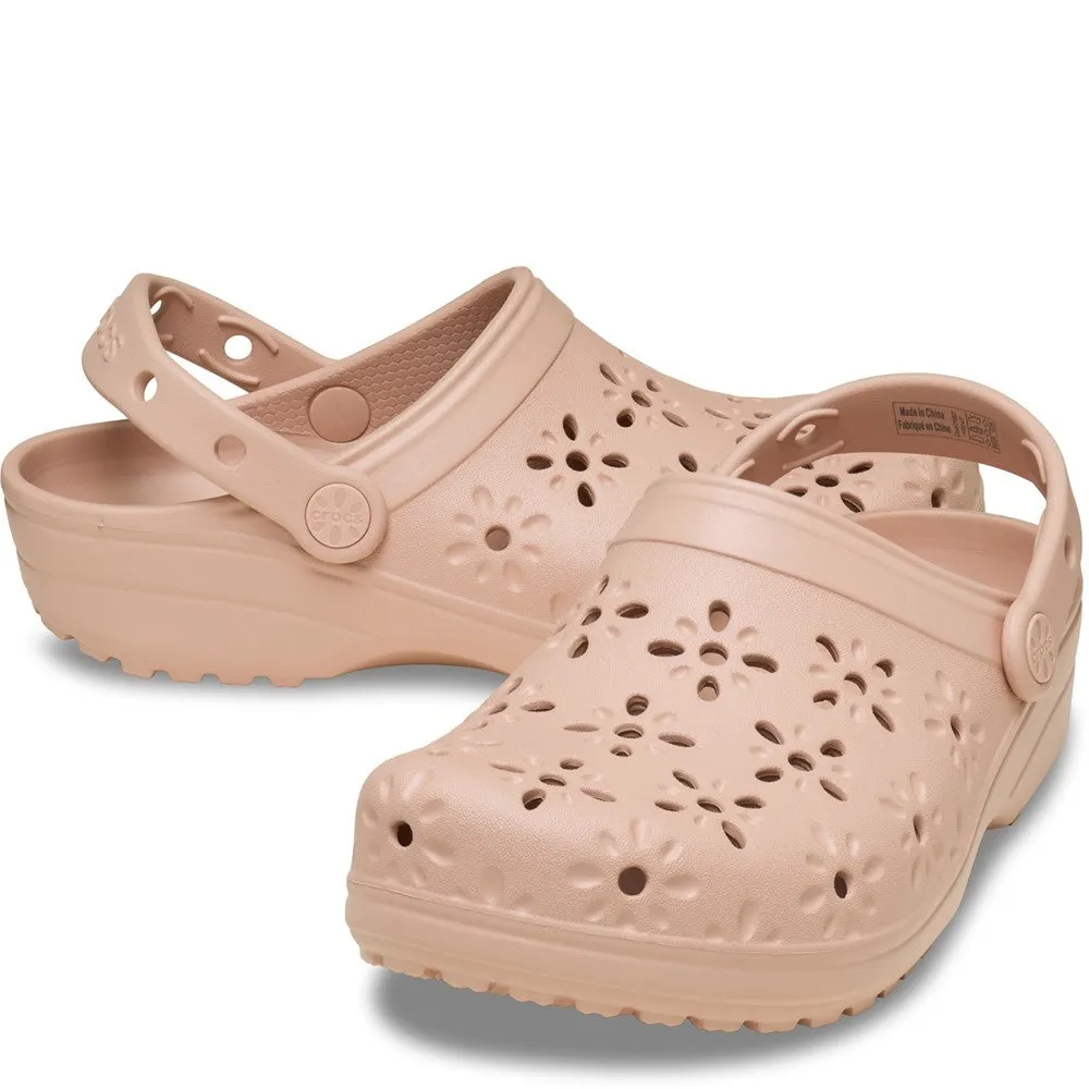 Crocs Unisex Classic Floral Cut Out Clog Friend Meet