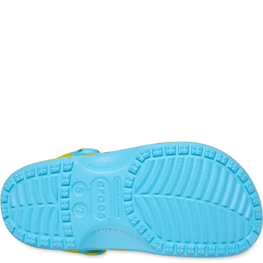 Crocs Unisex Classic Graphic Clog Step Fresh Black Chic