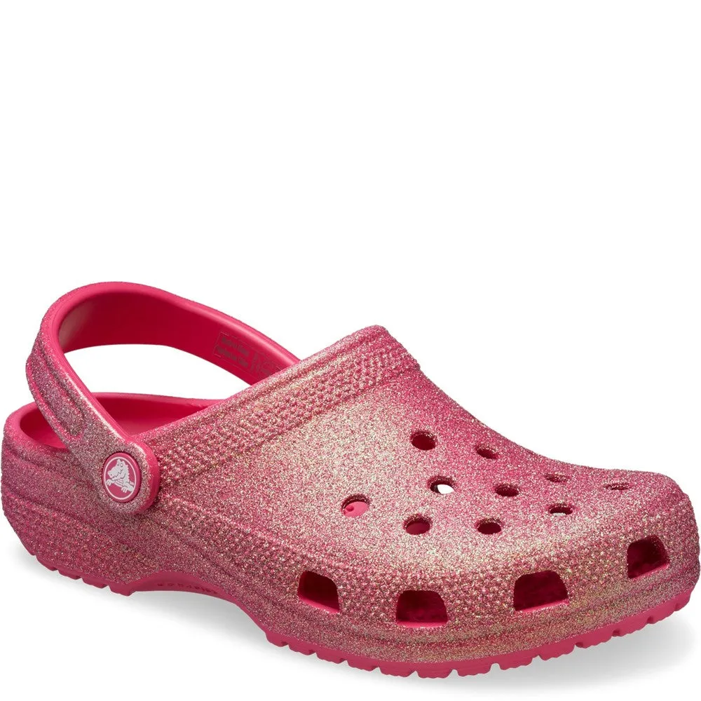 Crocs Unisex Classic Glitter Clog Chill Gear Travel Glam