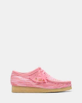 Casual Style Textured Pattern Wallabee X Bott Pink Interest