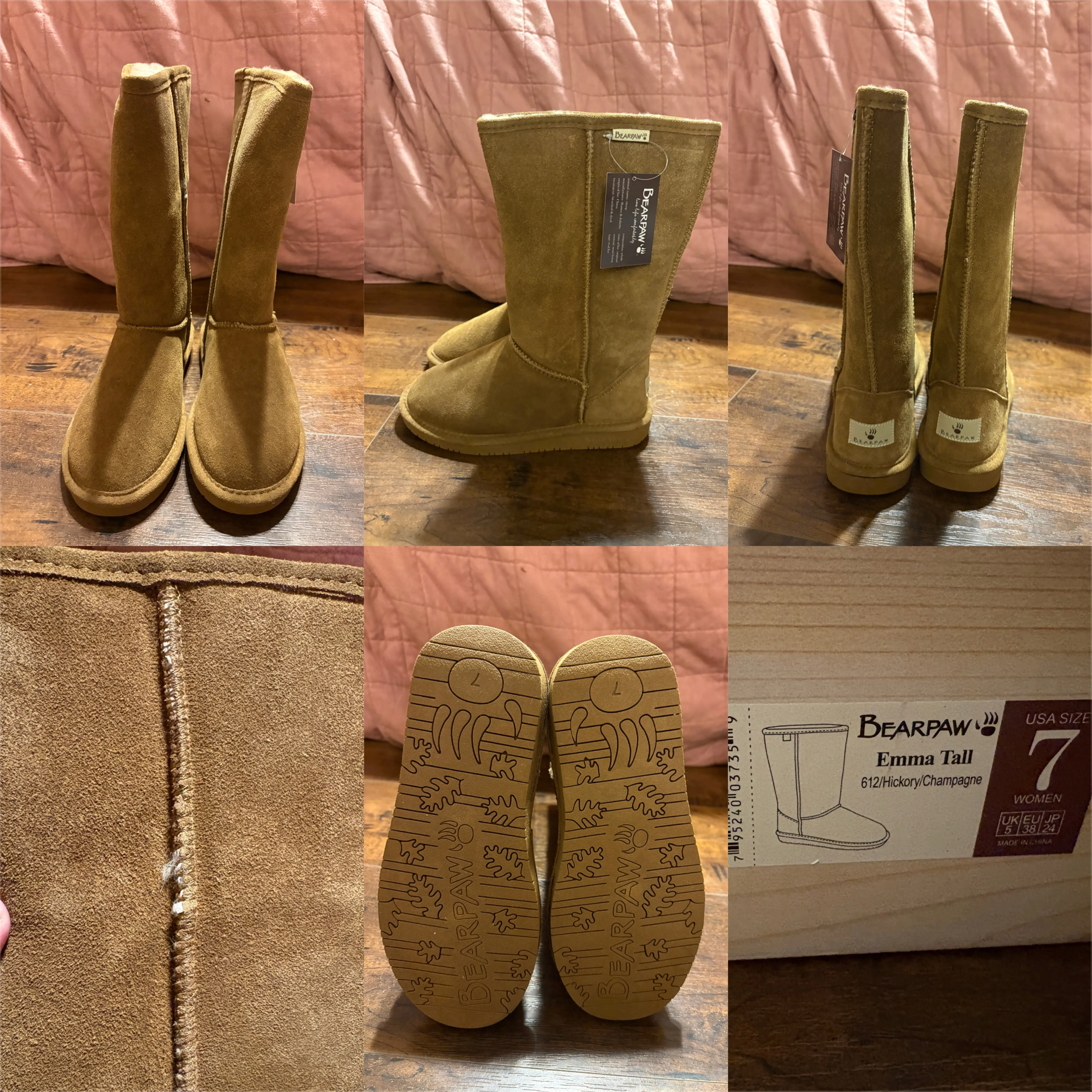 Adidas Stella Mccartney Running Shoes Bearpaw Emma Tall Hickory Boots, 7, NEW - Shoes: 7 (Adult)