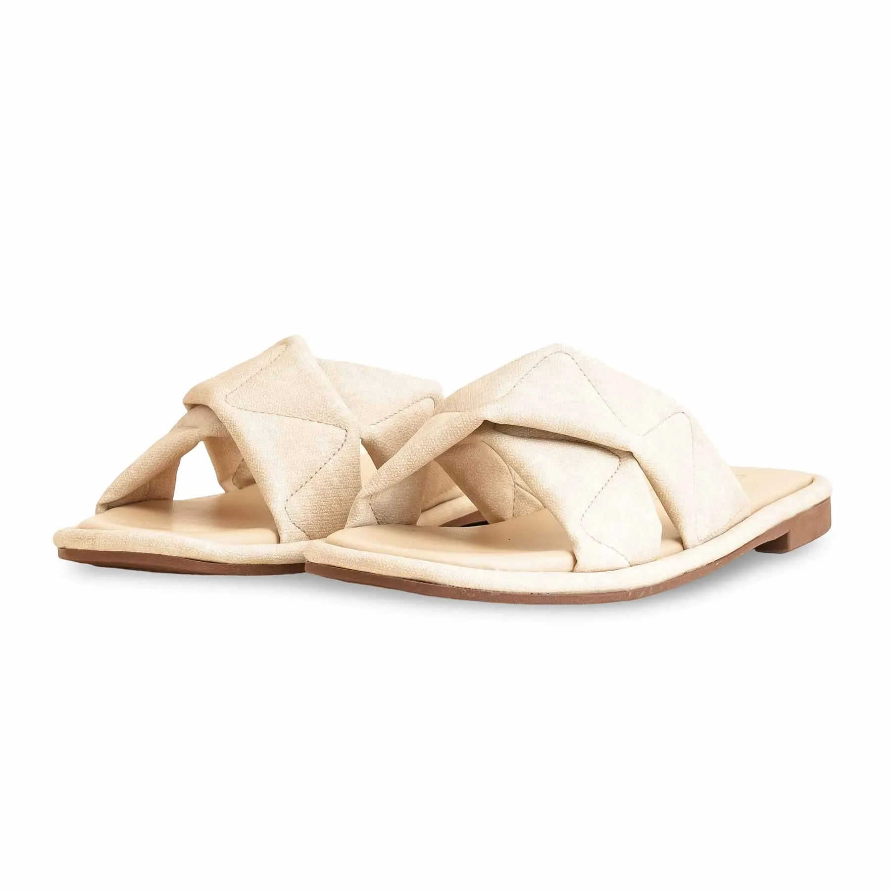 Beige Formal Slipper FR8352 Jaw Slide