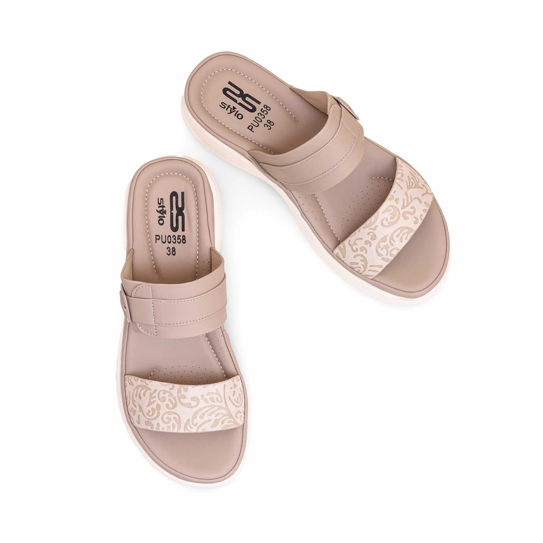 Beige Formal Slipper PU0358 Slippers Slingback