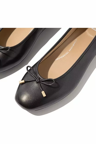 Elegant Appearance FitFlop Ballerina/Mary Jane in Black Leather