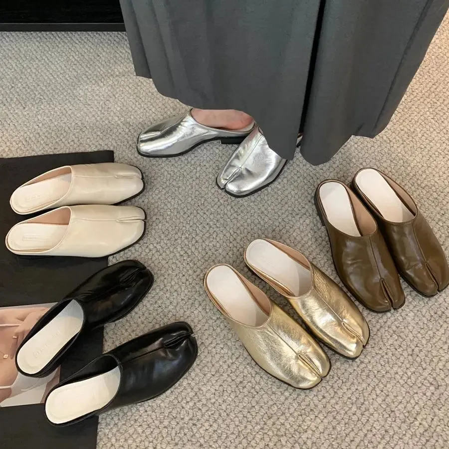 binfenxie  -  Clip Toe Women Slippers Summer Outside Slides Black Gold Silver Brown Fashion Dress Shoes Low Heels Sexy Party Pumps Sandals 39 Hangyodon Slippers