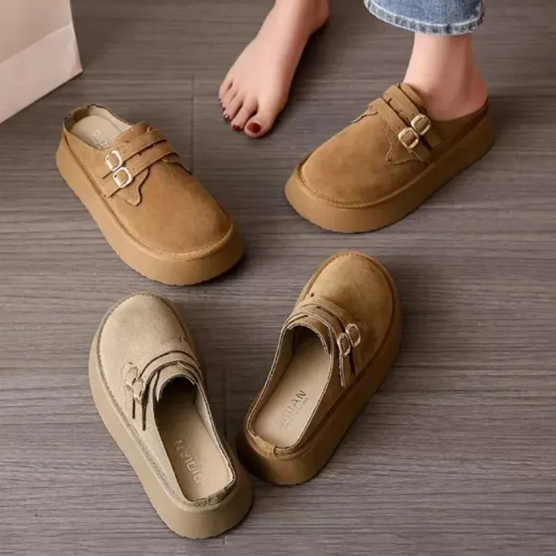 Good Orthopedic Slippers binfenxie  -  New Classic Thick Sole Mules Slippers Women Cork Footbed Platform Clogs Sandals Female Fashion Outdoor Slip on Beach Shoes