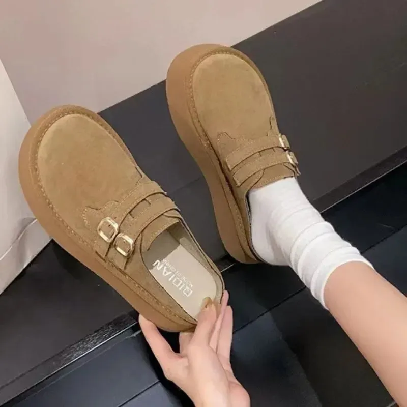 binfenxie  -  New Classic Thick Sole Mules Slippers Women Cork Footbed Platform Clogs Sandals Female Fashion Outdoor Slip on Beach Shoes Dorothy Gale Ruby Slippers