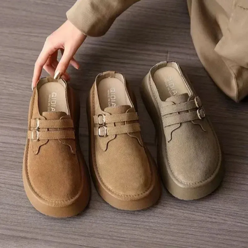 binfenxie  -  New Classic Thick Sole Mules Slippers Women Cork Footbed Platform Clogs Sandals Female Fashion Outdoor Slip on Beach Shoes Aerosoles Slippers