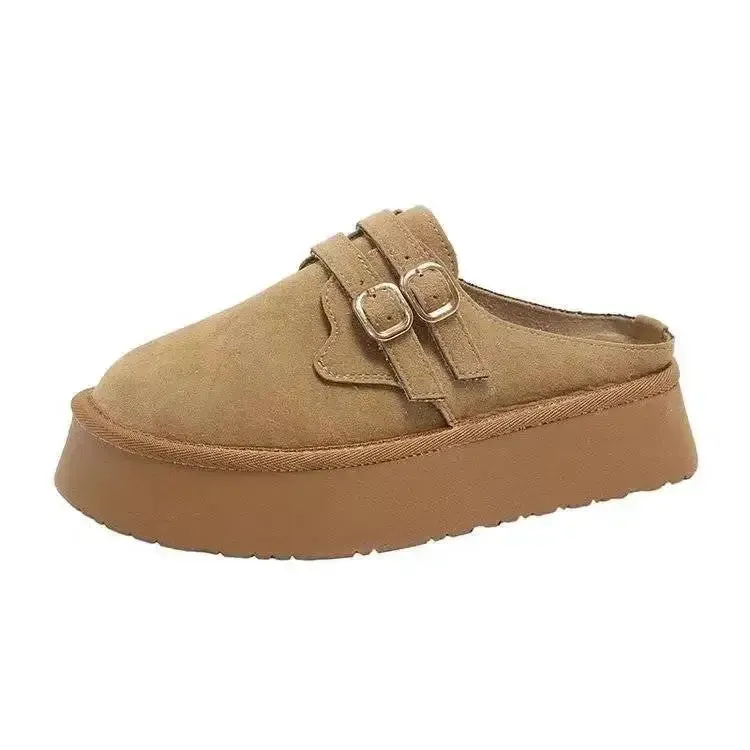 Extra Wide Slippers binfenxie  -  New Classic Thick Sole Mules Slippers Women Cork Footbed Platform Clogs Sandals Female Fashion Outdoor Slip on Beach Shoes