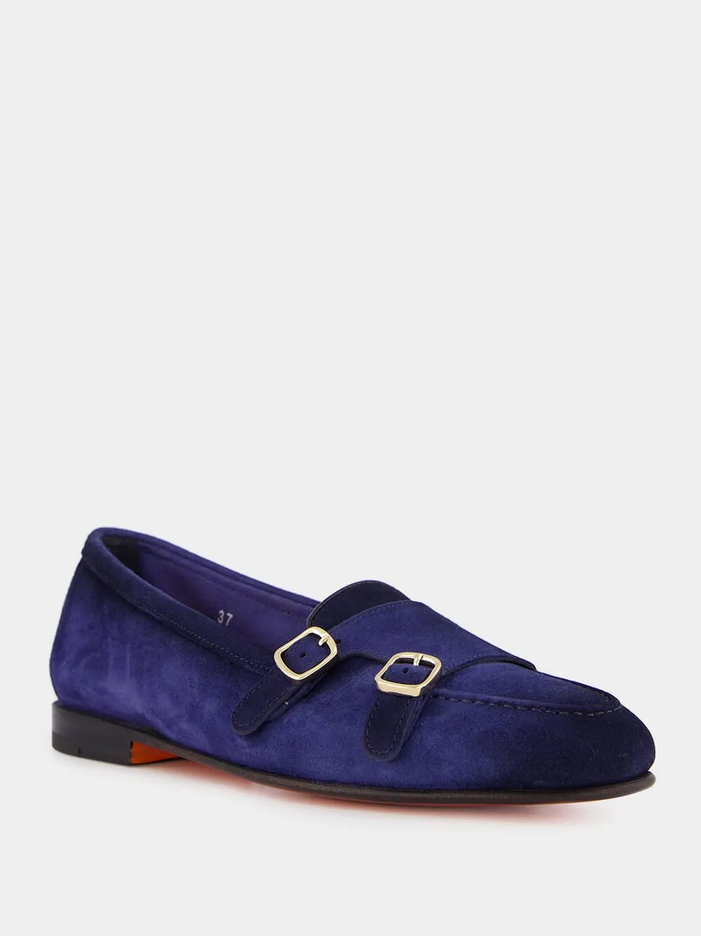 Blue Suede Moccasins Gommino Loafers