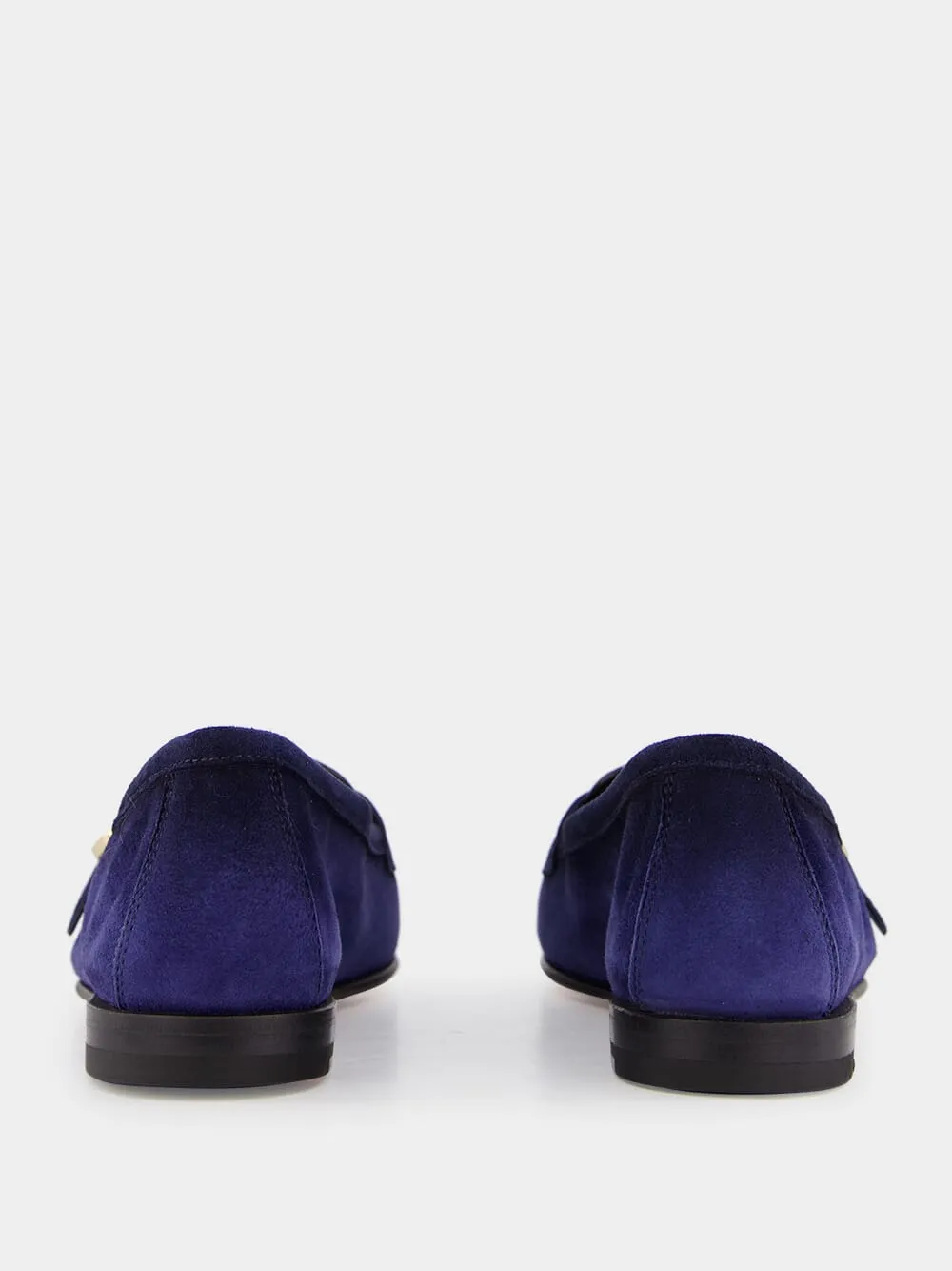 Blue Suede Moccasins Wedge Loafers Patent Leather Between $5 And $50