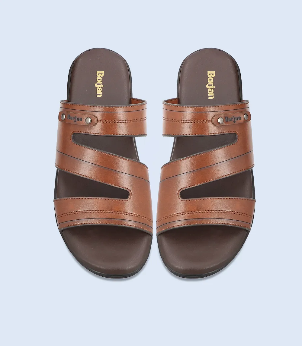 Closed Toe Slippers BM6675-BROWN-Men Slipper
