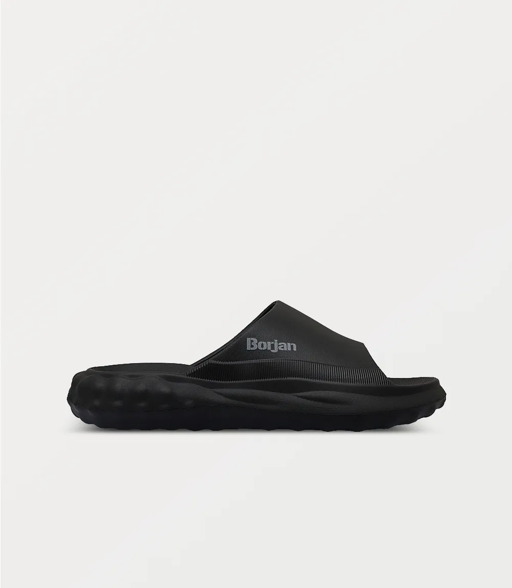 BM6809-BLACK-Men Slipper Simba Slippers