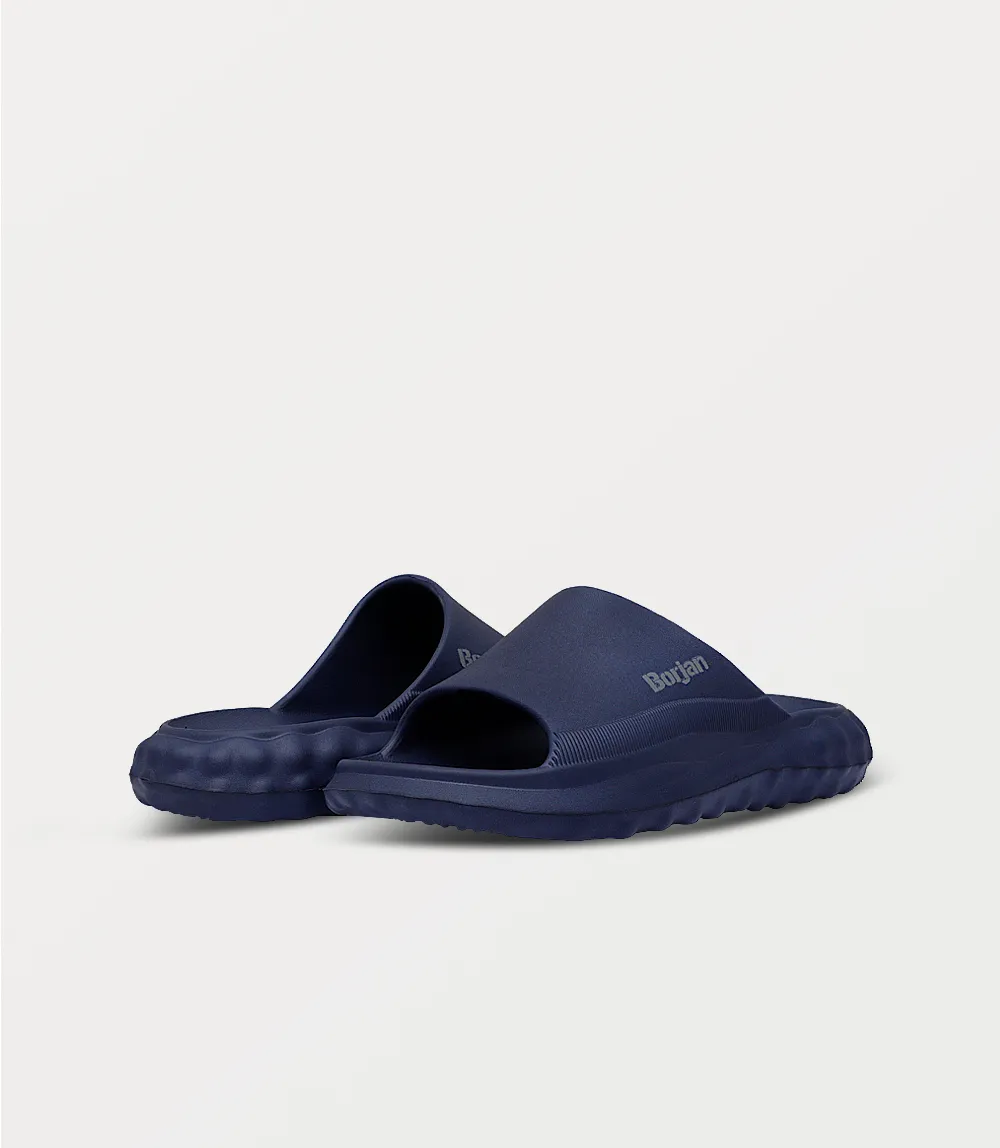 BM6809-NAVY BLUE-Men Slipper Animal Fluffy Slippers