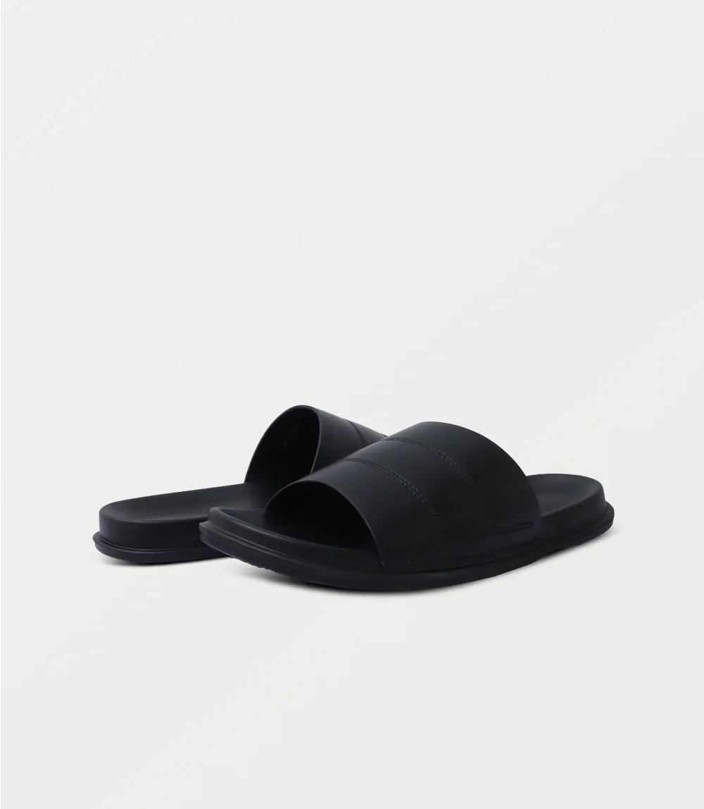 Slippers Extra Wide 4e BM6862-BLACK-Men Slipper