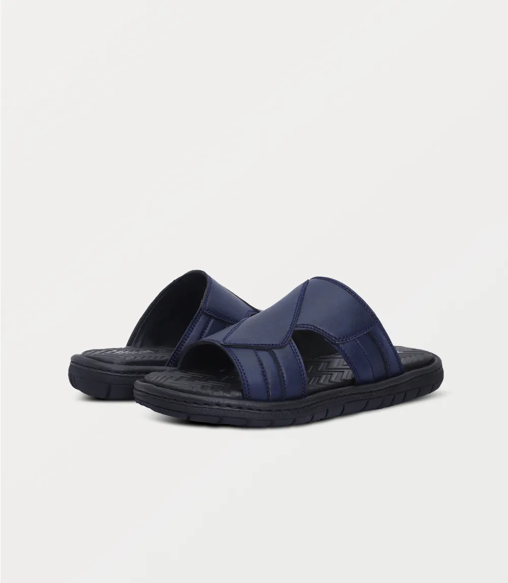Extra Wide Slippers BM6877-NAVY-Men Slipper