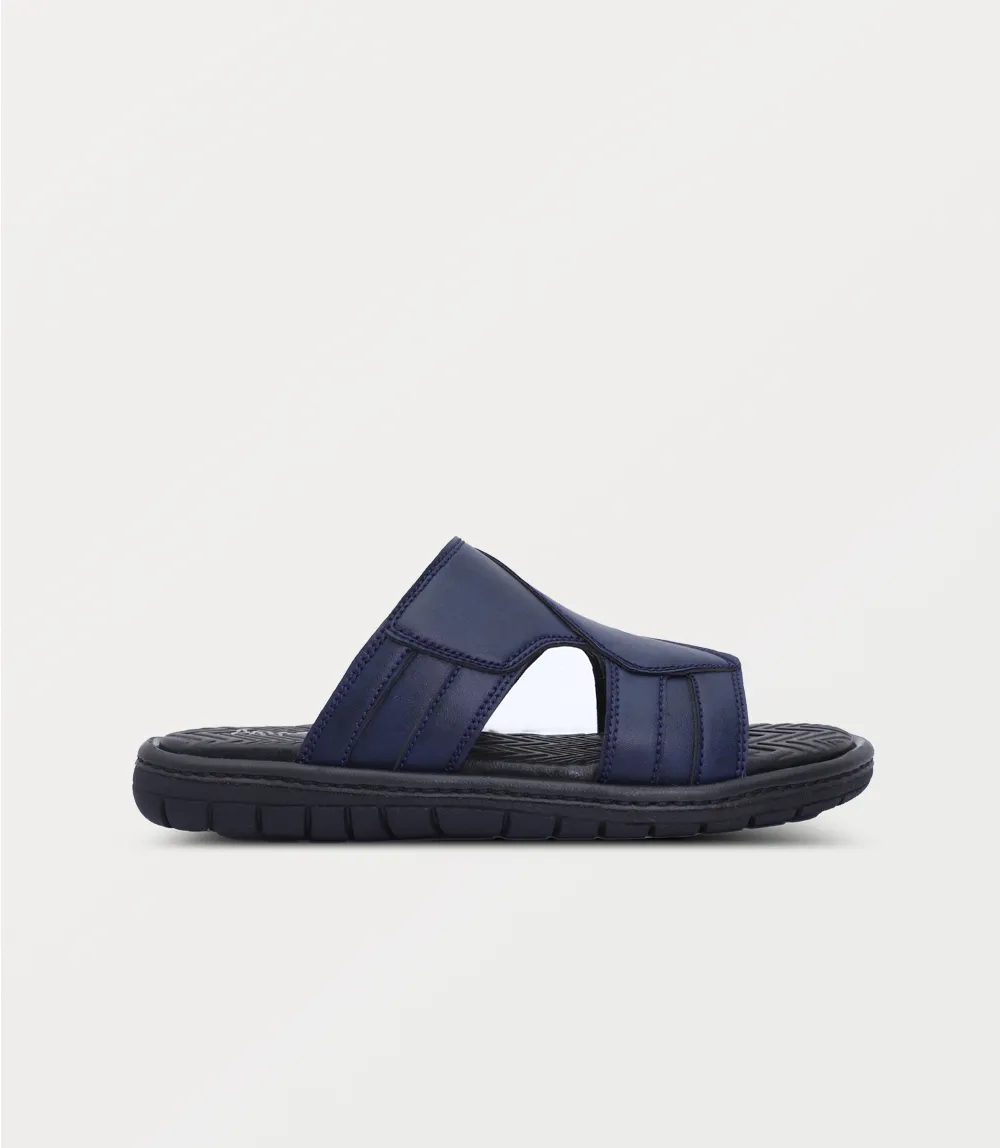 BM6877-NAVY-Men Slipper Mothman Slitters