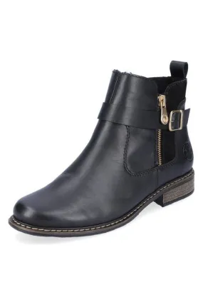 Rieker Ladies Boots Z4959 00 black Flexible Material