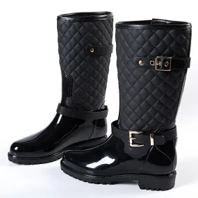 2023 fashion quality water rain shoes warm women's plaidlady rain boots in the rain boots ladys rainboots women boots shoes Good Boots