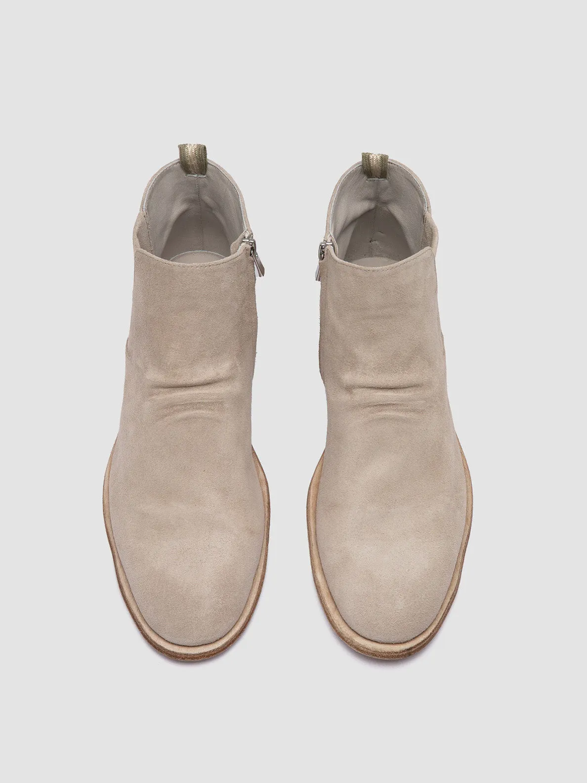 Yeehaw Cowboy Boots SOUND 004 - Beige Suede Zipped Boots