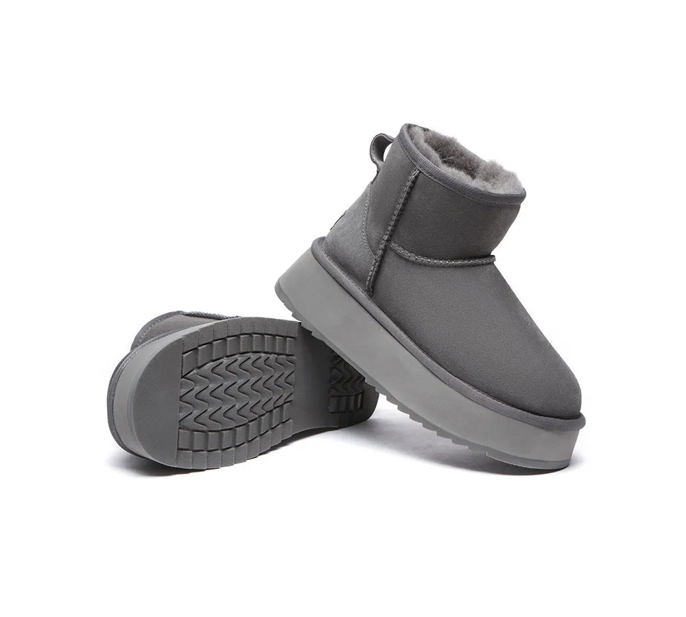 Cheap Western Boots AUSTRALIAN SHEPHERD UGG Boots Sheepskin Wool Platform Thick Bottom Mini Classic