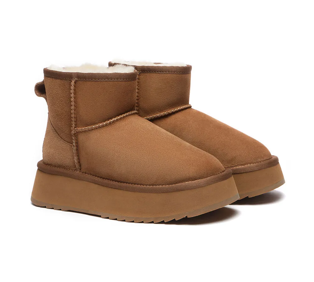 AUSTRALIAN SHEPHERD UGG Boots Sheepskin Wool Platform Thick Bottom Mini Classic Wolverine Waterproof Boots